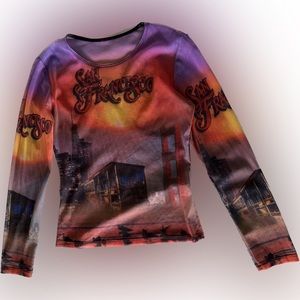 90’s Mesh San Francisco Bay Shirt, Long Sleeves.